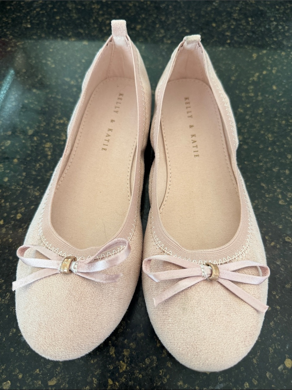 Kelly & Katie Light Blush Bow Ballet Flats